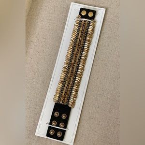 Stella & Dot gold Pegasus statement bracelet